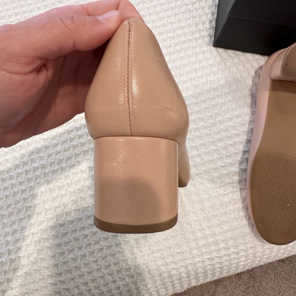 Tory Burch 7.5 2 inch block heels in leather pink nude hue - Picture 4 of 5